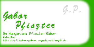 gabor pfiszter business card