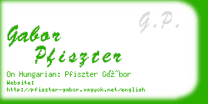 gabor pfiszter business card